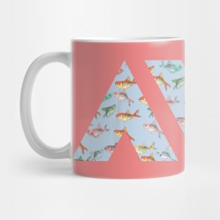 AVL Asheville NC, triangle design with fish Mug